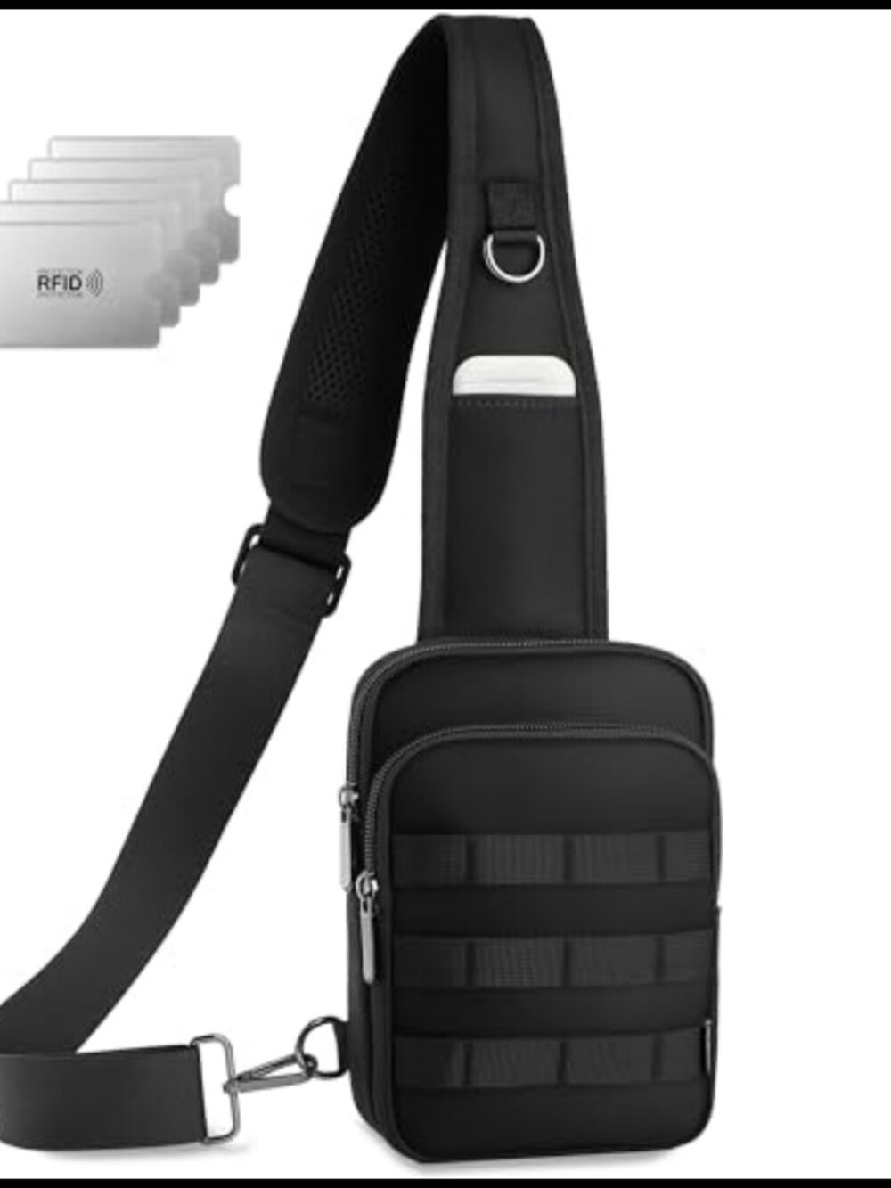 ARVOK Small Sling Bag Unisex Crossbody RFID Anti-Theft Water Resistant Nylon